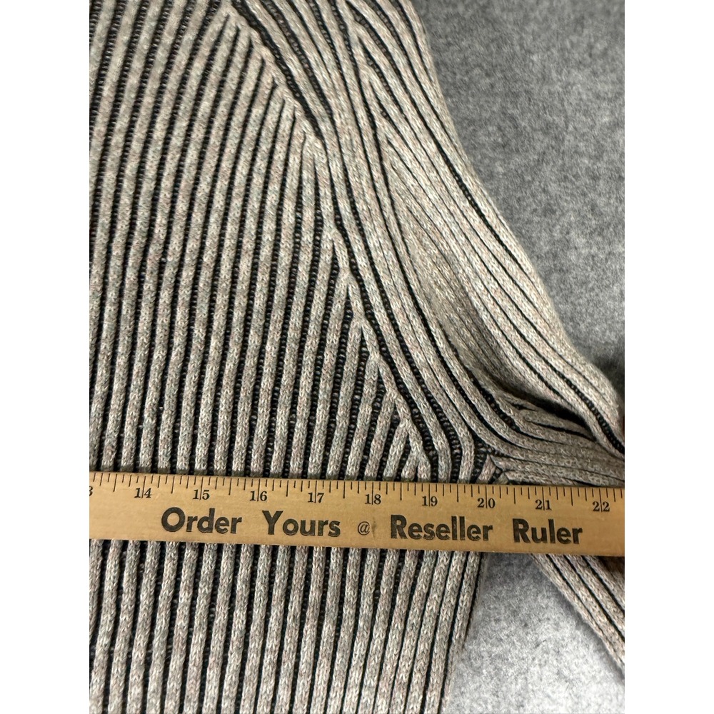 Lululemon Alpaca‎ Wool Blend Ribbed Sweater Womens Size 12 Grey Black LW3GKGS - Picture 4 of 8